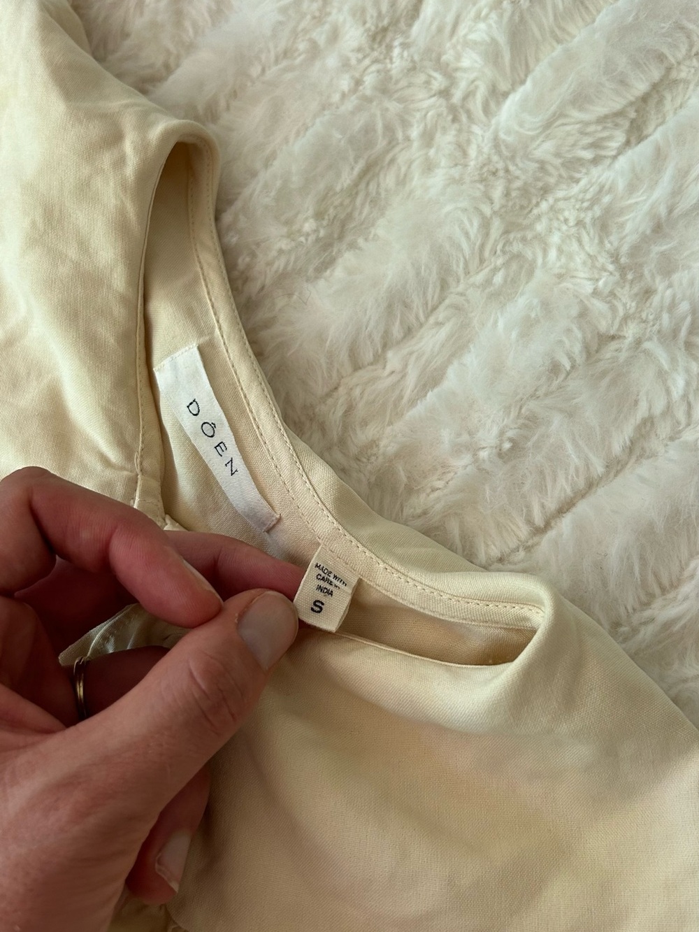 Doen Silk Sparrow Top in Ivory - Picture 4 of 9